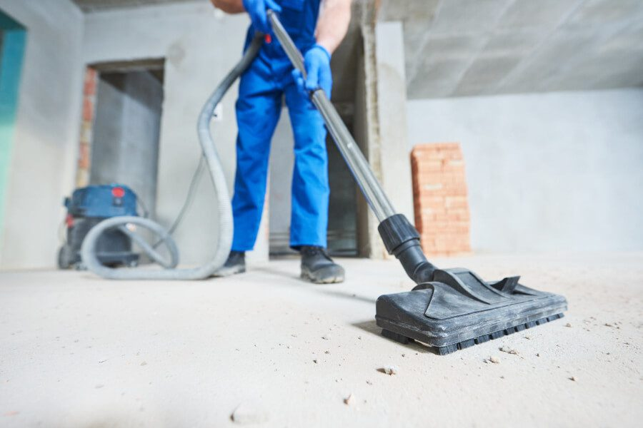 Post-construction floor cleaning