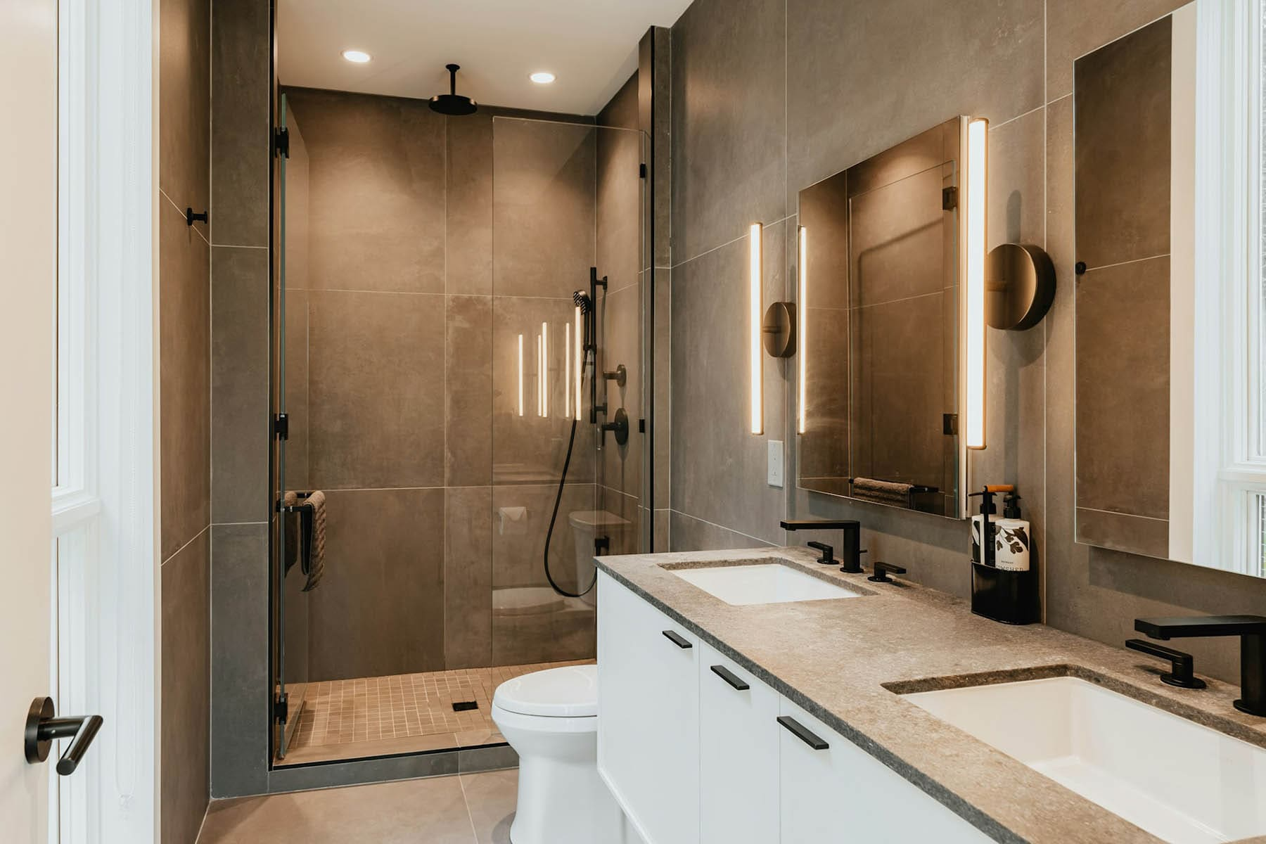 Modern remodeled bathroom